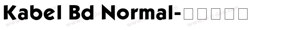 Kabel Bd Normal字体转换